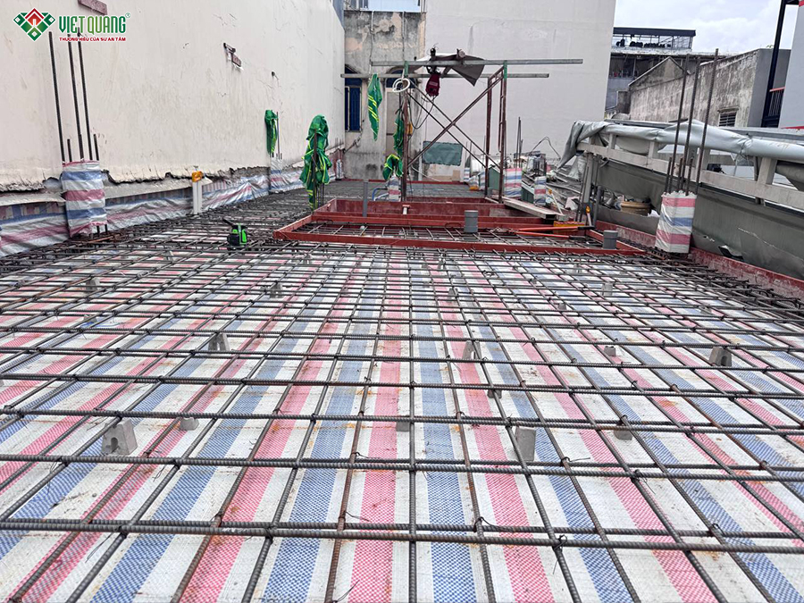 Thi công xây dựng nhà 1 trệt 3 lầu tum sân thượng 5x15m