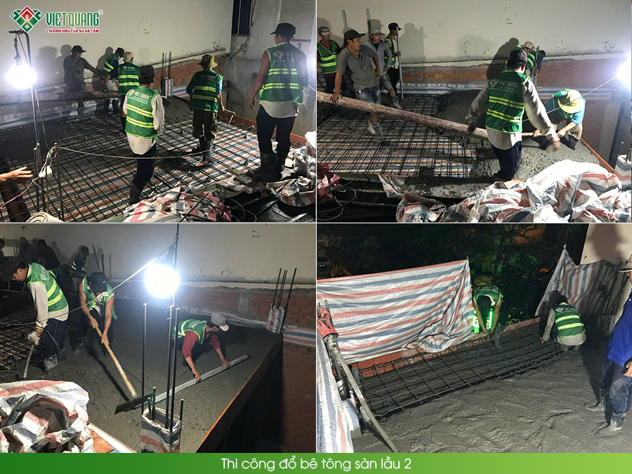 Thi công xây dựng nhà 1 trệt 3 lầu tum sân thượng 5x15m