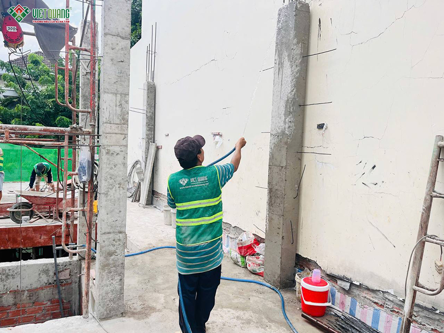 Thi công xây dựng nhà 1 trệt 3 lầu tum sân thượng 5x15m