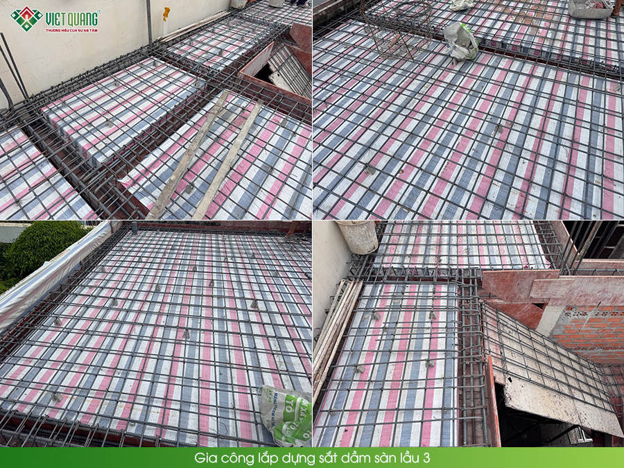 Thi công xây dựng nhà 1 trệt 3 lầu tum sân thượng 5x15m