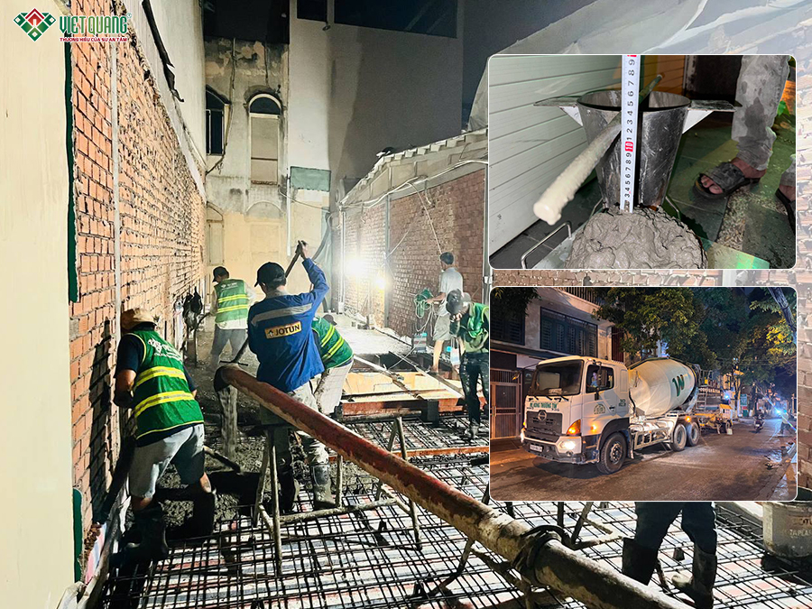 Thi công xây dựng nhà 1 trệt 3 lầu tum sân thượng 5x15m