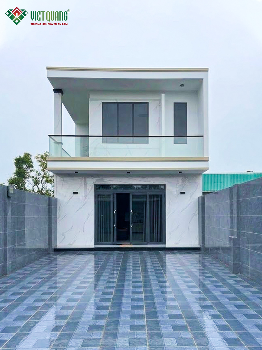 Thiết kế thi công trọn gói nhà 1 trệt 1 lửng 7x28m cho gia đình Anh Như ngự tại Củ Chi