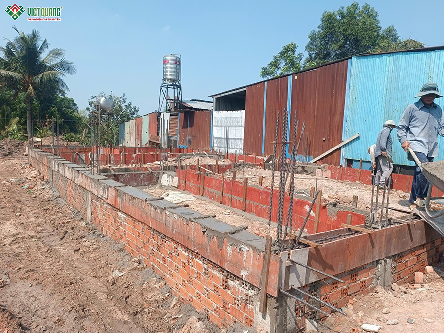 Thi công xây dựng nhà 1 trệt 1 lửng 7x28m