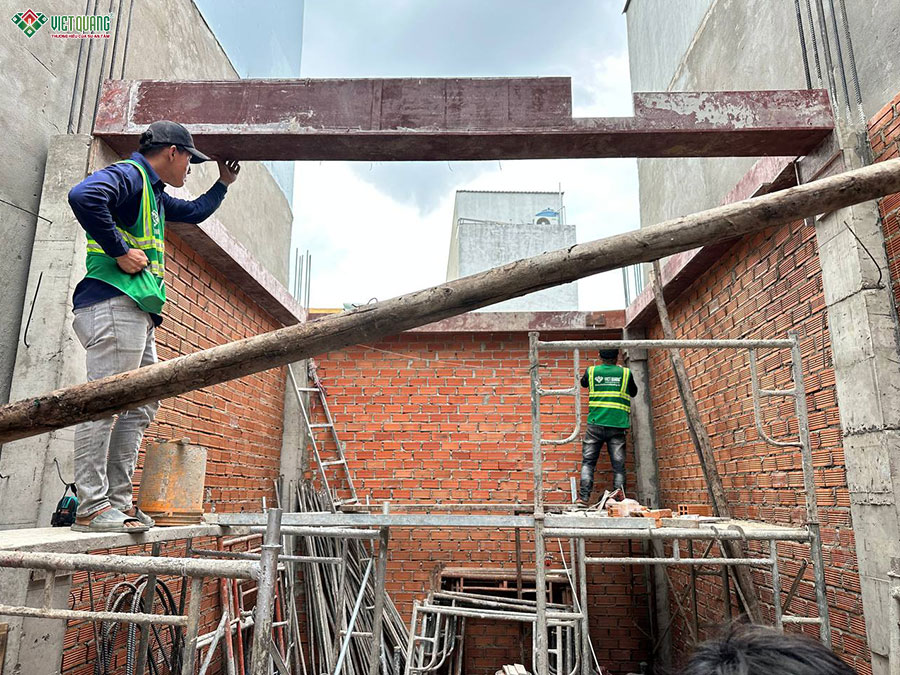 Thi công xây dựng nhà 3 tầng sân thượng 4x9m
