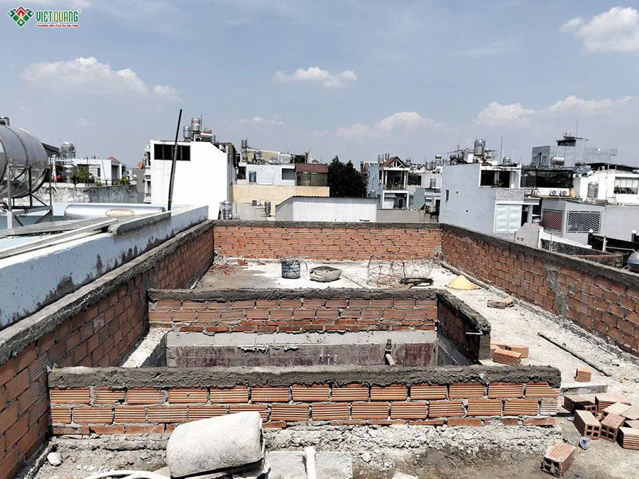 Thi công xây dựng nhà 3 tầng sân thượng 4x9m