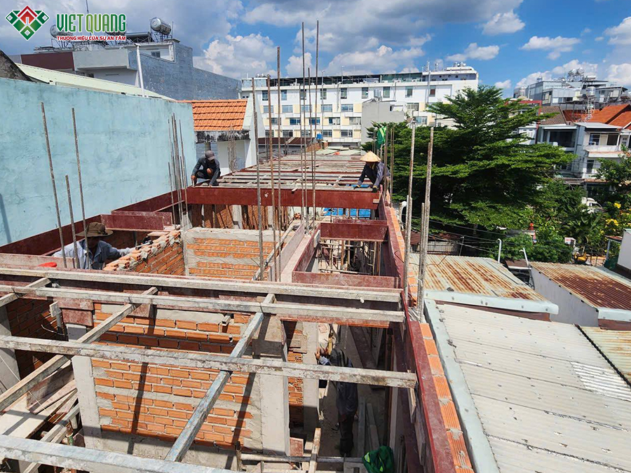 Xây dựng căn hộ dịch vụ 7 tầng 5x22m có hầm