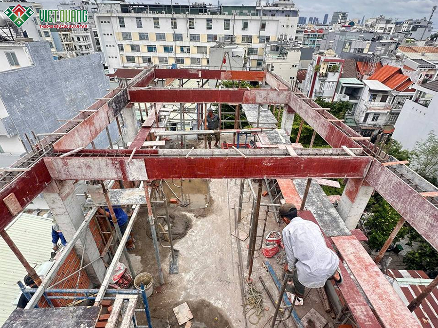 Xây dựng căn hộ dịch vụ 7 tầng 5x22m có hầm