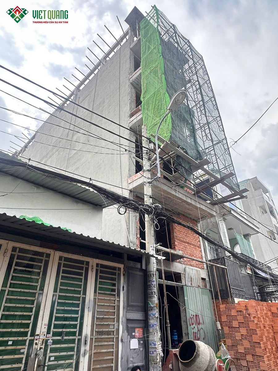 Xây dựng căn hộ dịch vụ 7 tầng 5x22m có hầm