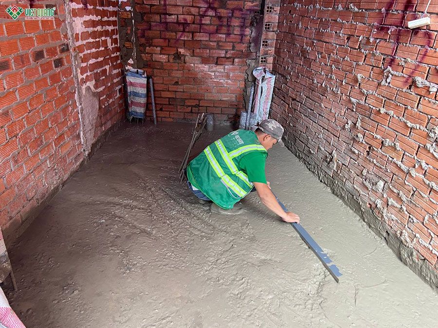 Thi công móng nhà 2 tầng 4.6x9.5m chị Huệ phường Bình Trị Đông