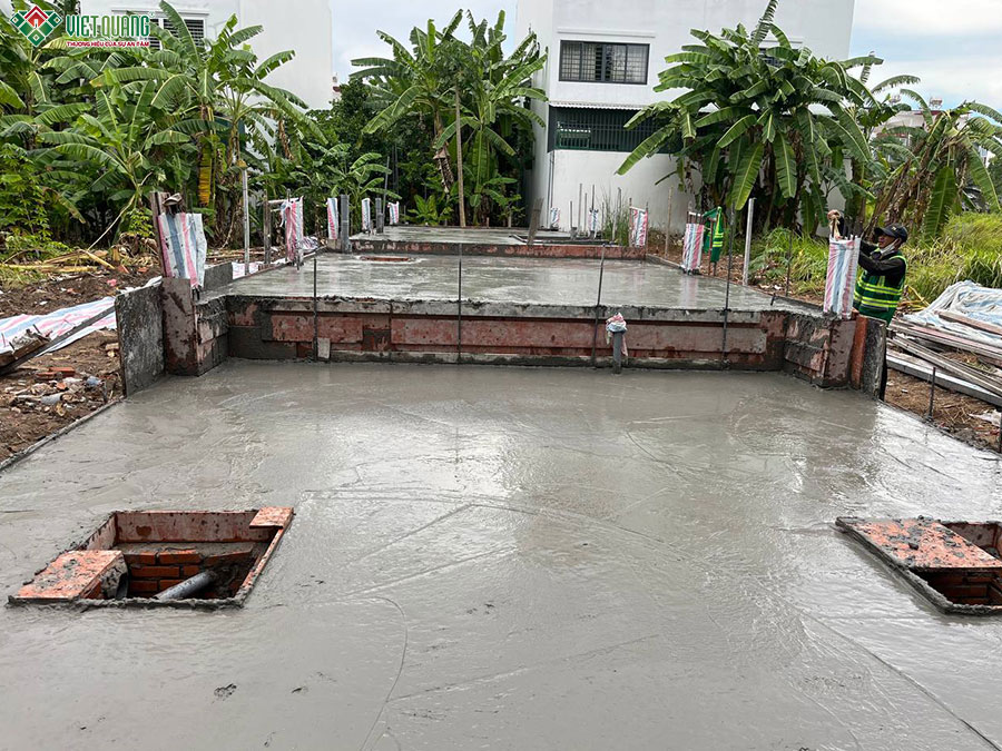 hoàn thiện đổ bê tông sàn trệt