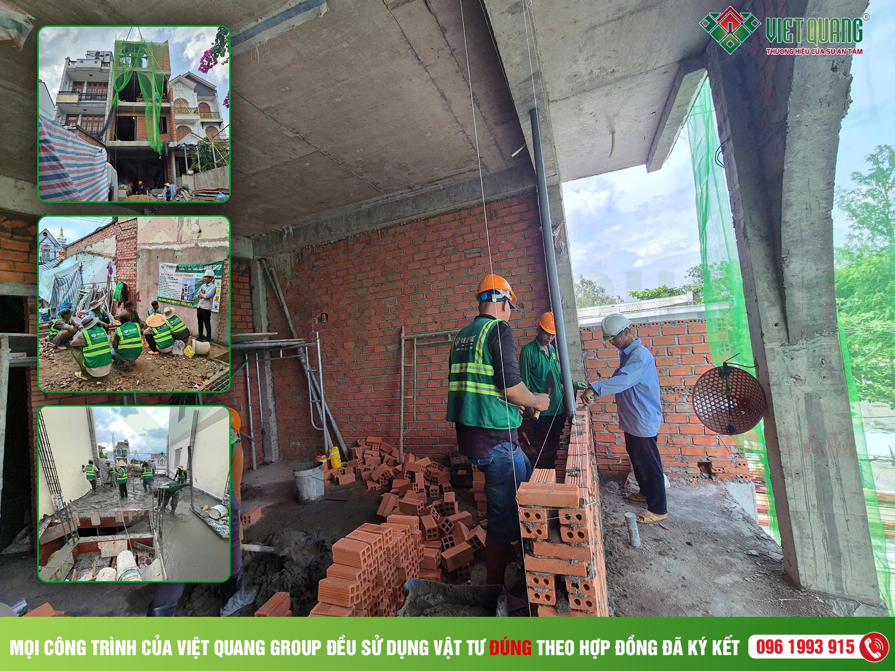 Cam kết chất lượng vật tư cho từng công trình