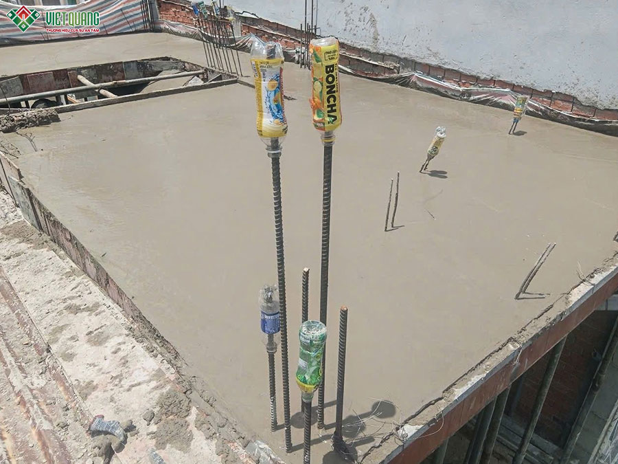 Thi công xây dựng nhà 1 trệt 2 lầu tum sân thượn 4x9m