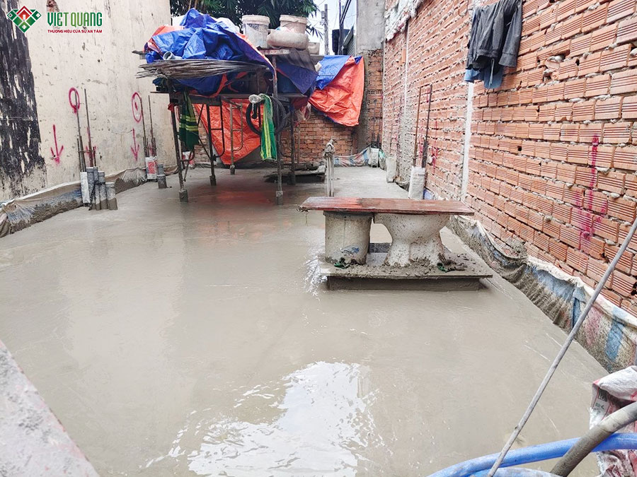 Thi công xây dựng nhà 1 trệt 2 lầu tum sân thượn 4x9m