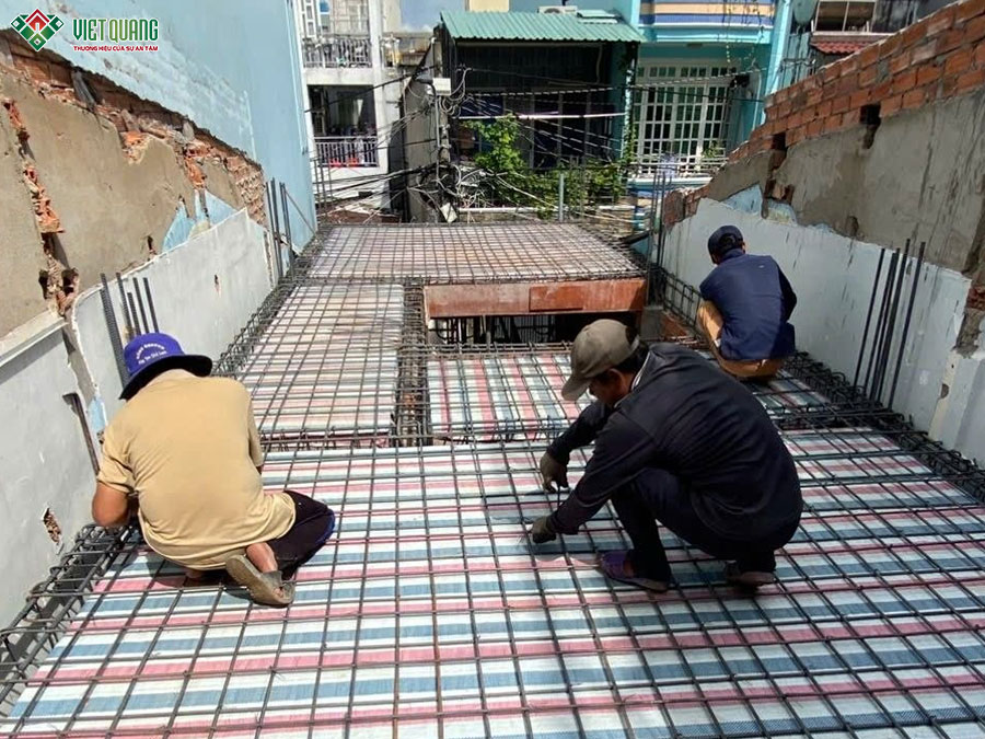 thi công xây dựng nhà phố 3 tầng sân thượng 4x12m