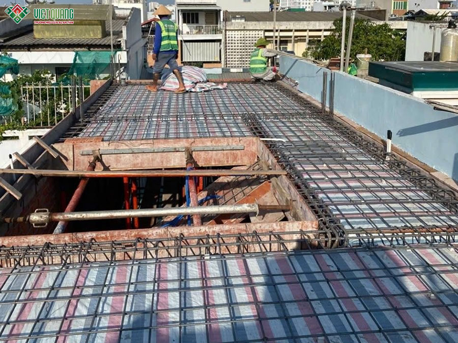 thi công xây dựng nhà phố 3 tầng sân thượng 4x12m