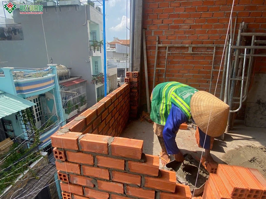 thi công xây dựng nhà phố 3 tầng sân thượng 4x12m