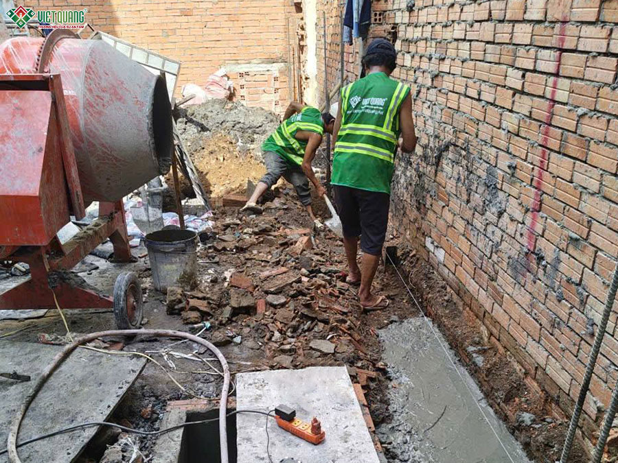 Thi công xây dựng nhà phố 3 tầng tum sân thượng 4x8m phường Nhiêu Lộc