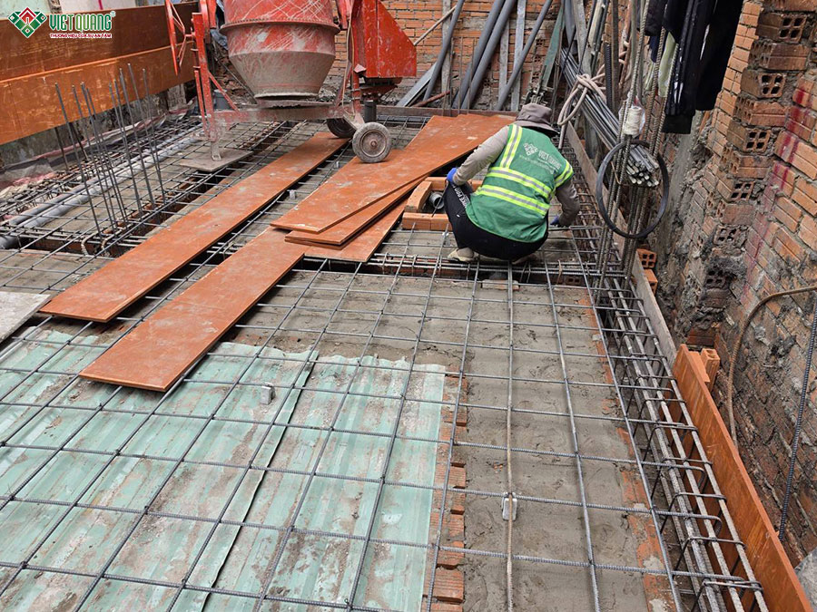 Thi công xây dựng nhà phố 3 tầng tum sân thượng 4x8m phường Nhiêu Lộc