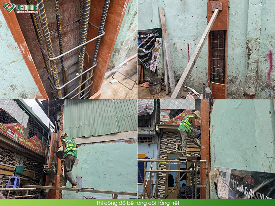 Thi công xây dựng nhà phố 3 tầng tum sân thượng 4x8m phường Nhiêu Lộc
