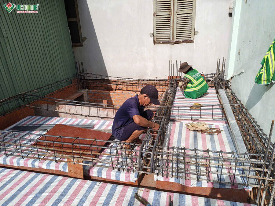 Thi công xây dựng nhà phố 3 tầng tum sân thượng 4x8m phường Nhiêu Lộc