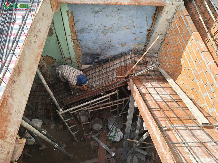 Thi công xây dựng nhà phố 3 tầng tum sân thượng 4x8m phường Nhiêu Lộc