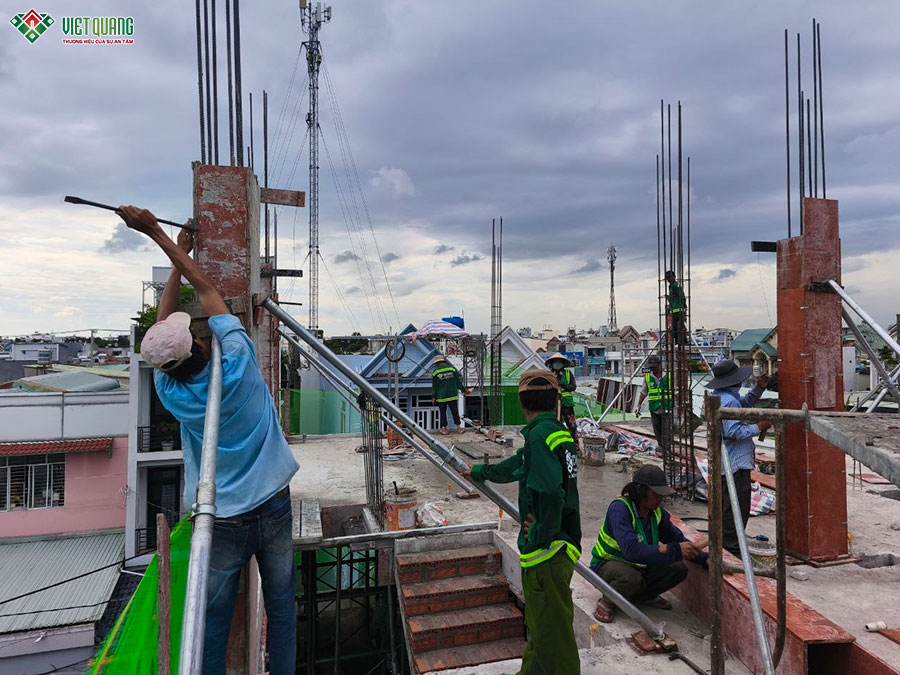 Thi công xây dựng tòa nhà căn hộ dịch vụ 5 tầng 9x13m