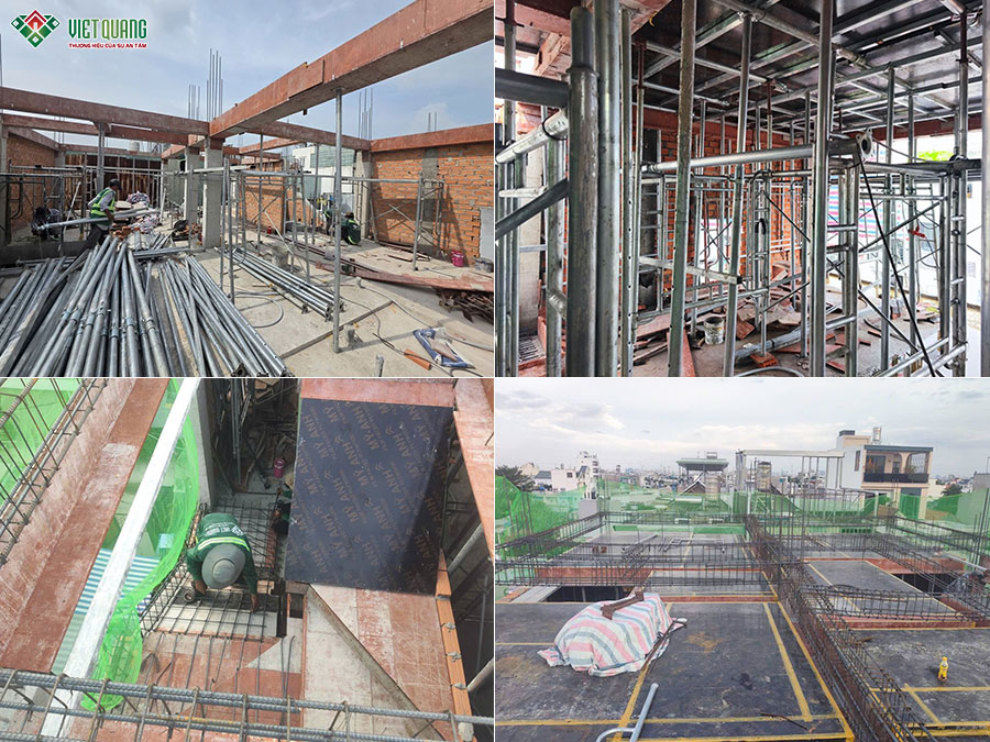 Thi công xây dựng tòa nhà căn hộ dịch vụ 5 tầng 9x13m