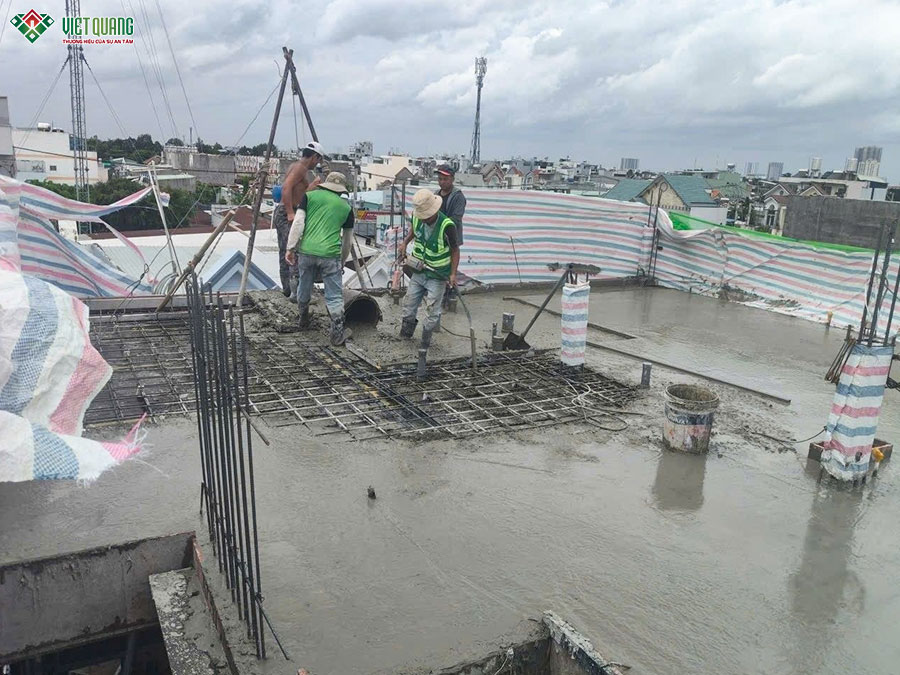 Thi công xây dựng tòa nhà căn hộ dịch vụ 5 tầng 9x13m