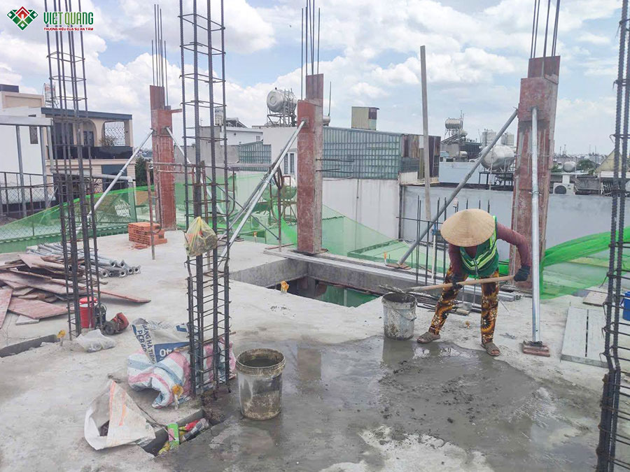 Thi công xây dựng tòa nhà căn hộ dịch vụ 5 tầng 9x13m