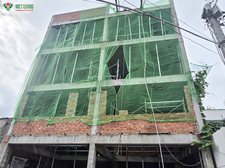 Thi công xây dựng tòa nhà căn hộ dịch vụ 5 tầng 9x13m