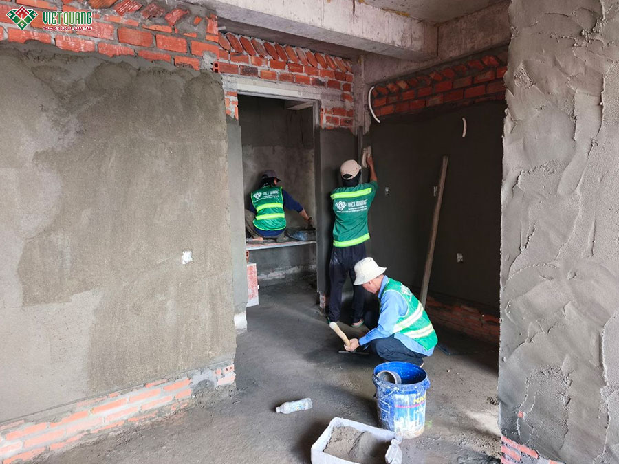 Thi công xây dựng tòa nhà căn hộ dịch vụ 5 tầng 9x13m
