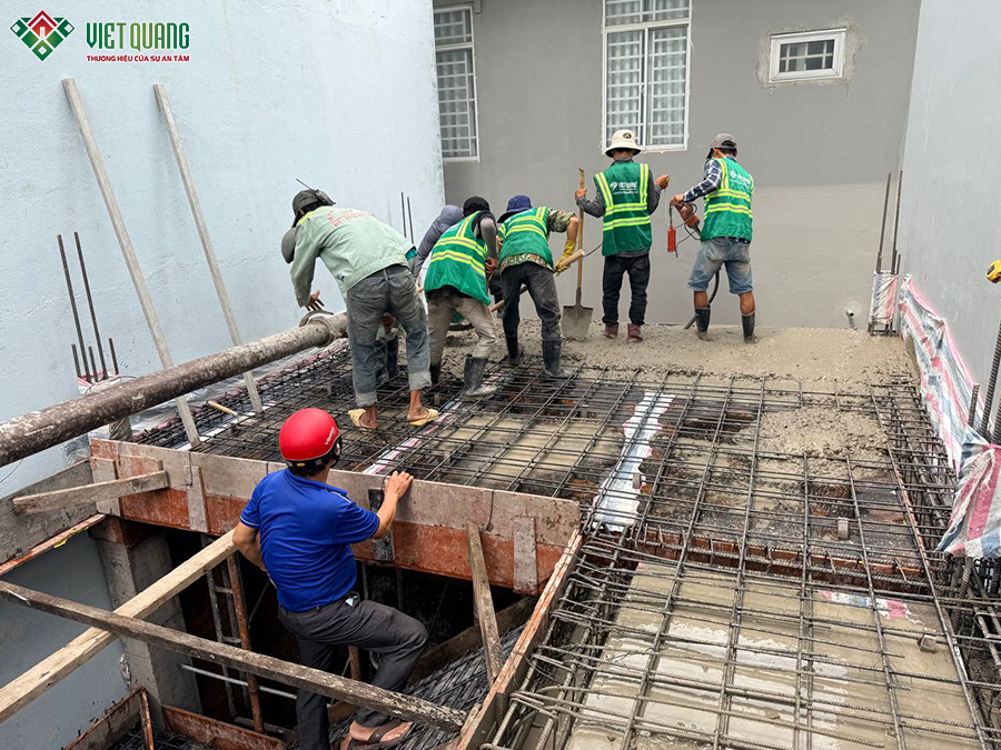 Thi công xây dựng nhà 2 tầng 4x12m