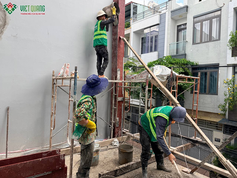 Thi công xây dựng nhà 2 tầng 4x12m