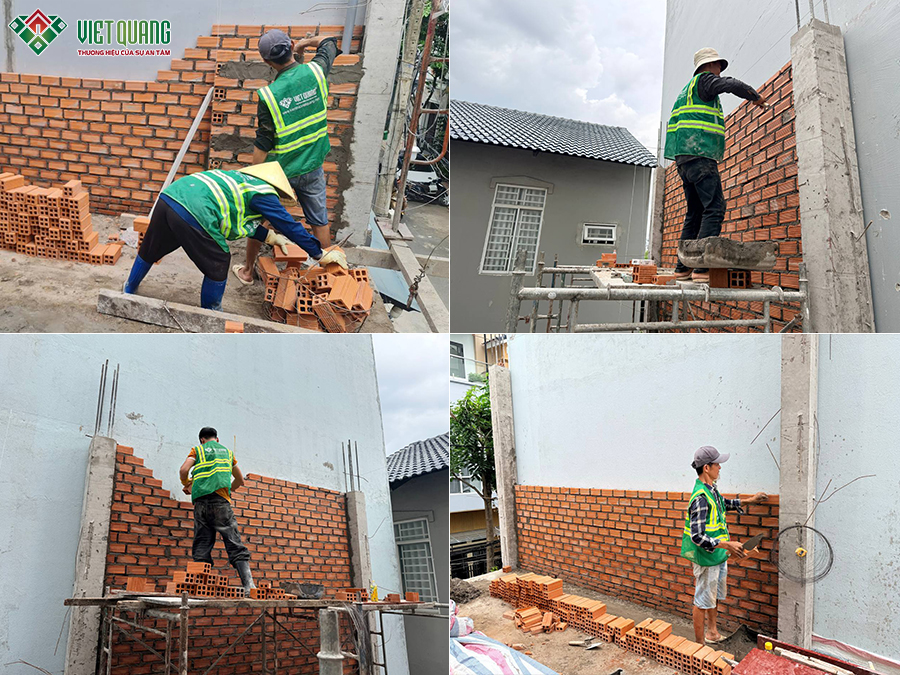 Thi công xây dựng nhà 2 tầng 4x12m