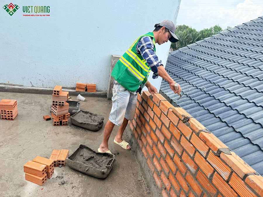 Thi công xây dựng nhà 2 tầng 4x12m