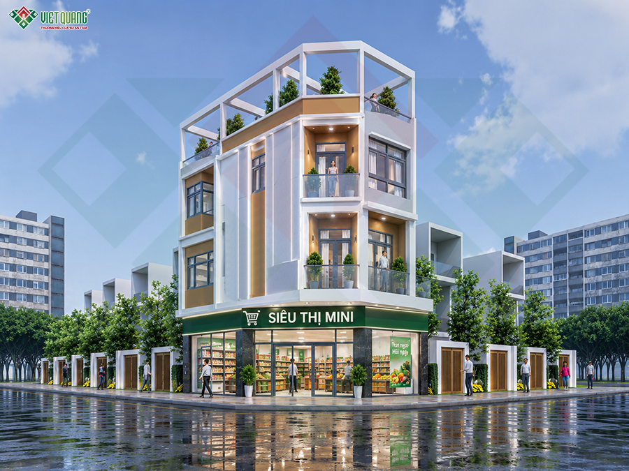Thiết kế nhà 3 tầng 7x13m 2 mặt tiền