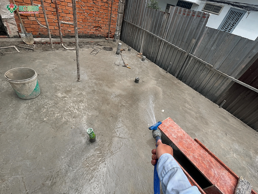 Thi công móng nhà 4 tầng tum sân thượng 4x13m