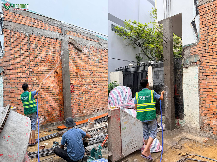 Thi công nhà 3 tầng sân thượng 5x11m