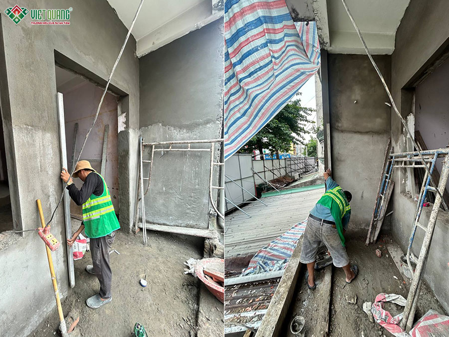 Sửa chữa nhà 1 trệt 1 lầu tum sân thượng phường Thống Nhất