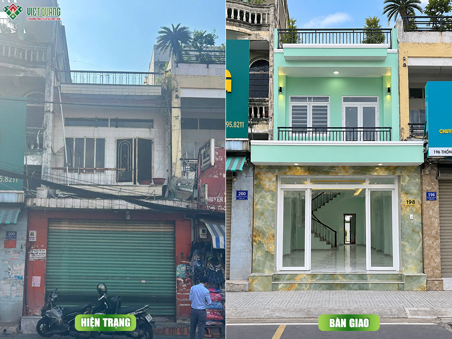 Sửa nhà trọn gói 1 trệt 1 lầu tum sân thượng 4x16m cho gia đình cô Phượng tại phường Thống Nhất
