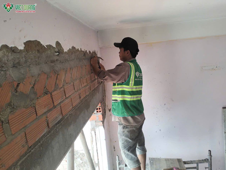 Sửa chữa nhà 1 trệt 1 lầu tum sân thượng phường Thống Nhất