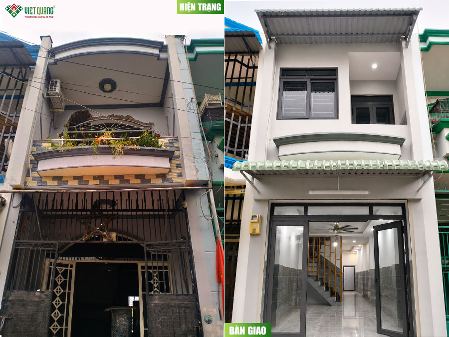 Sửa nhà 2 tầng 3x14m trọn gói cho gia đình Anh Vinh tại phường Đông Hưng Thuận, TP.HCM