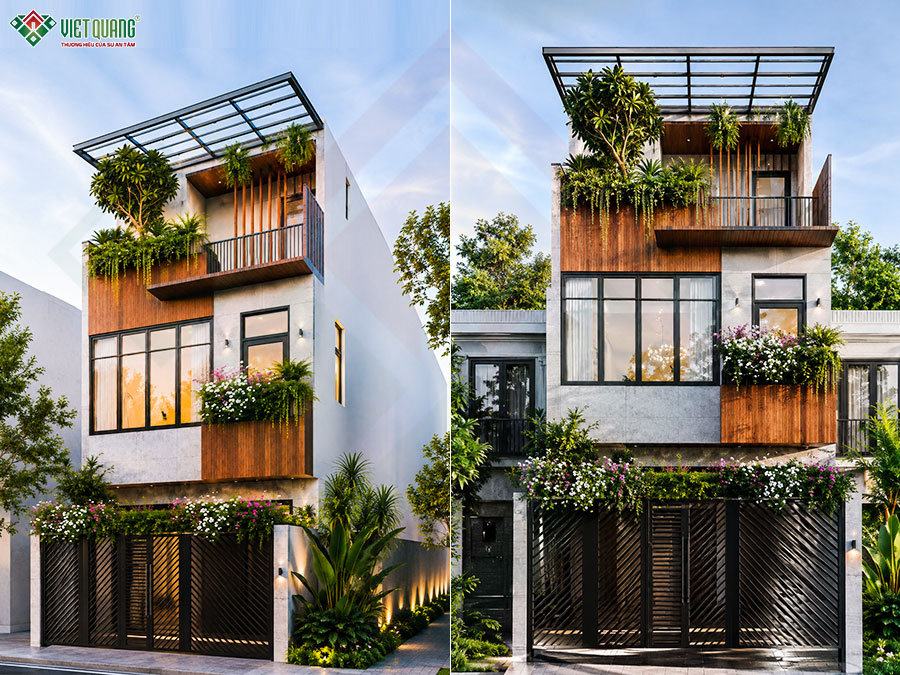 Thiết kế nhà phố 3 tầng 5x27m