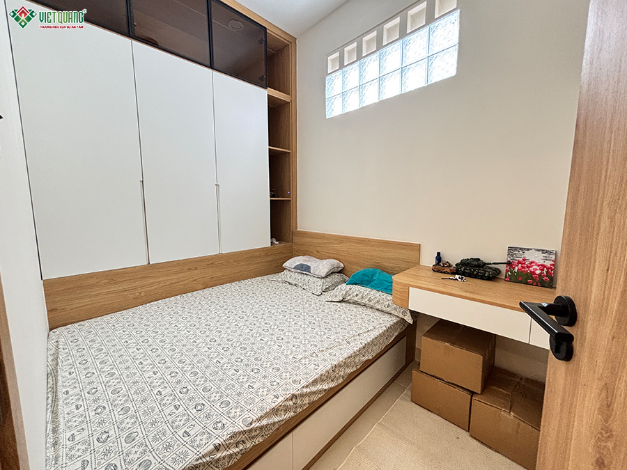 Bàn giao nhà phố 3 tầng tum sân thượng 3x8m