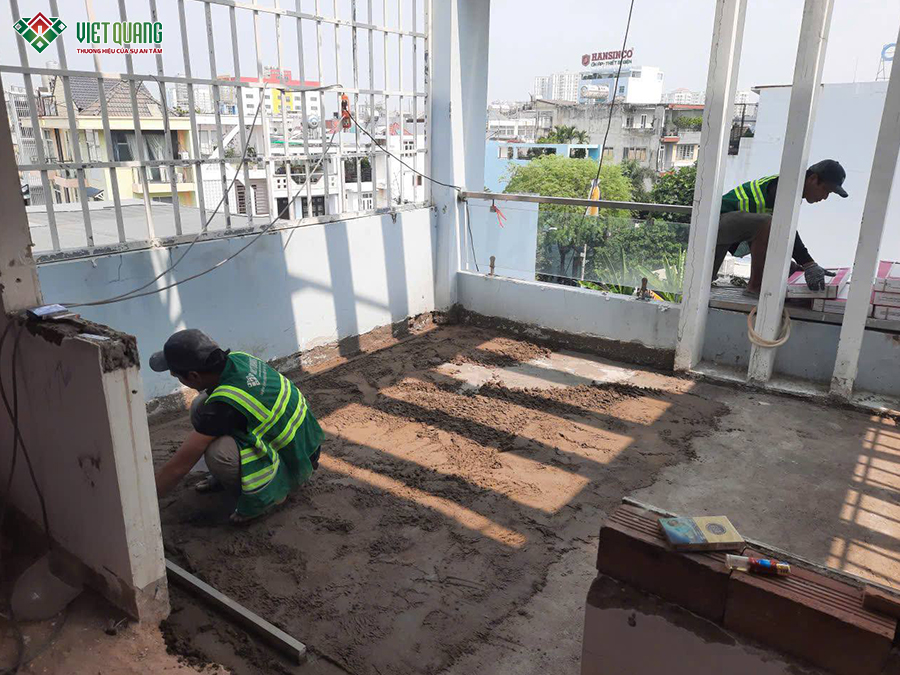 Sửa chữa nhà phố 1 trệt 2 lầu tum sân thượng