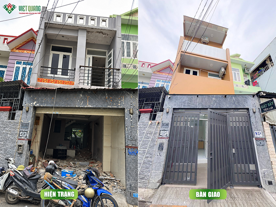 Sửa nhà 2 tầng thành 3 tầng 4x17m tại phường Linh Chiểu cho gia đình anh Trí