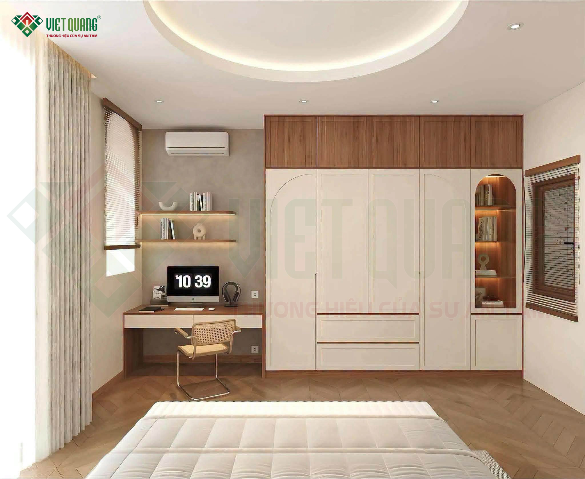 Phối cảnh thiết kế 3D nhà phố 3 tầng 4x18m
