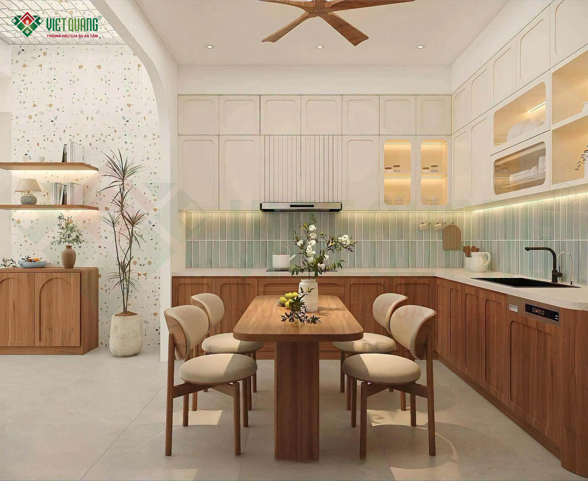 Phối cảnh thiết kế 3D nhà phố 3 tầng 4x18m