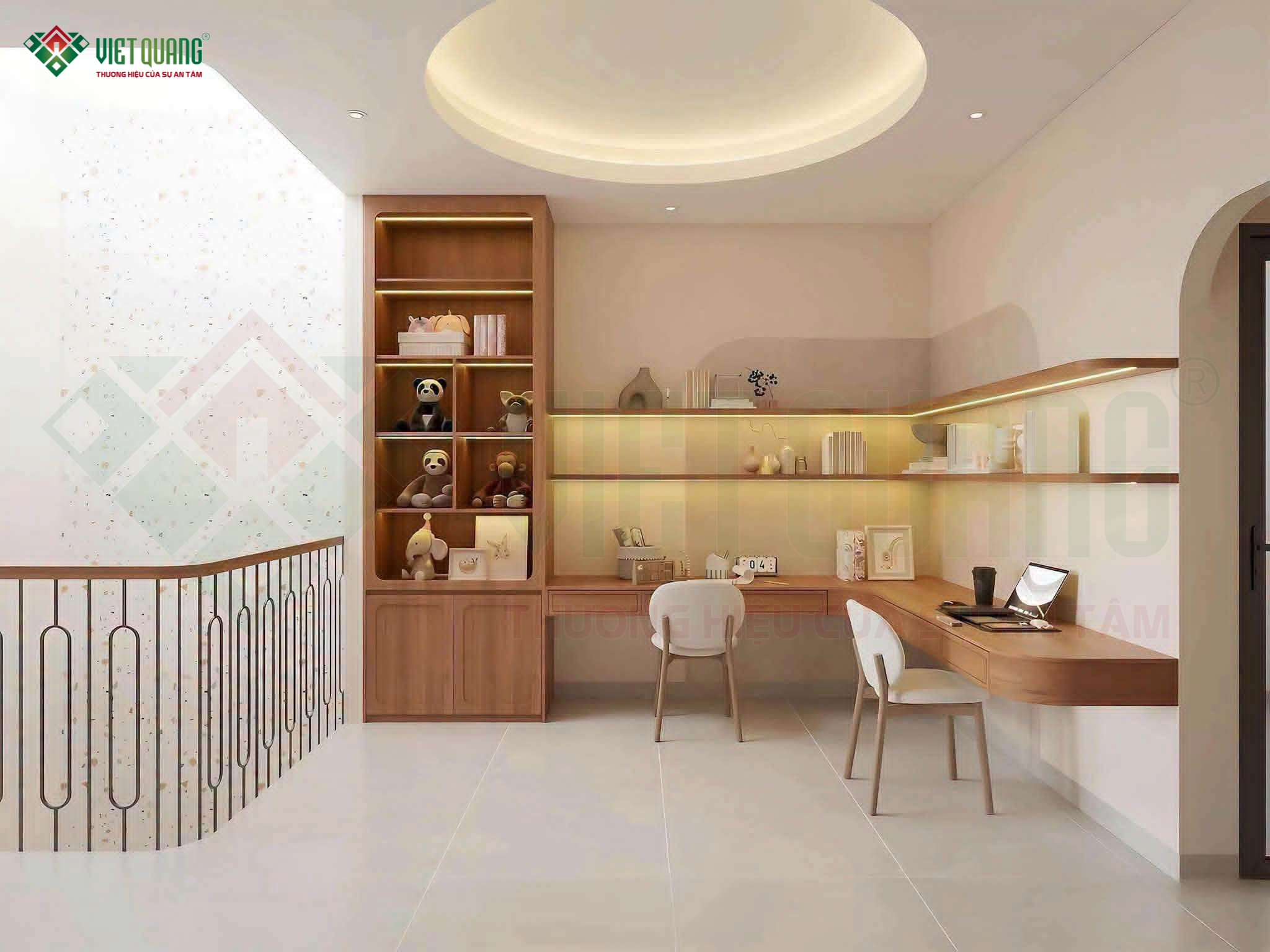 Phối cảnh thiết kế 3D nhà phố 3 tầng 4x18m