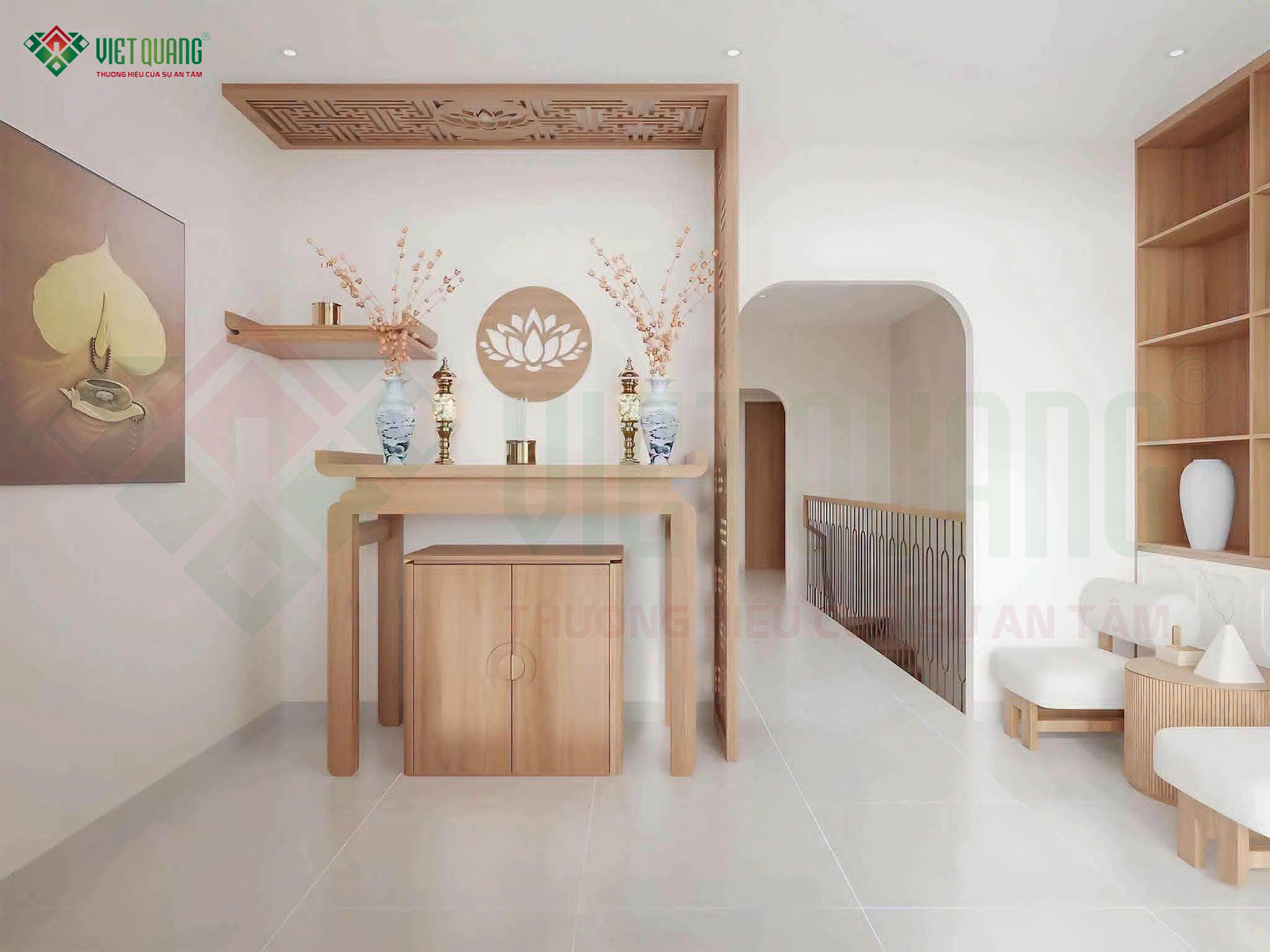 Phối cảnh thiết kế 3D nhà phố 3 tầng 4x18m